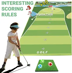 Golf Chipping Game Mat Indoor Outdoor Golf Games for Adults with Chipping Mat Sticky Balls Ground Stakes Score Card Storage Bags