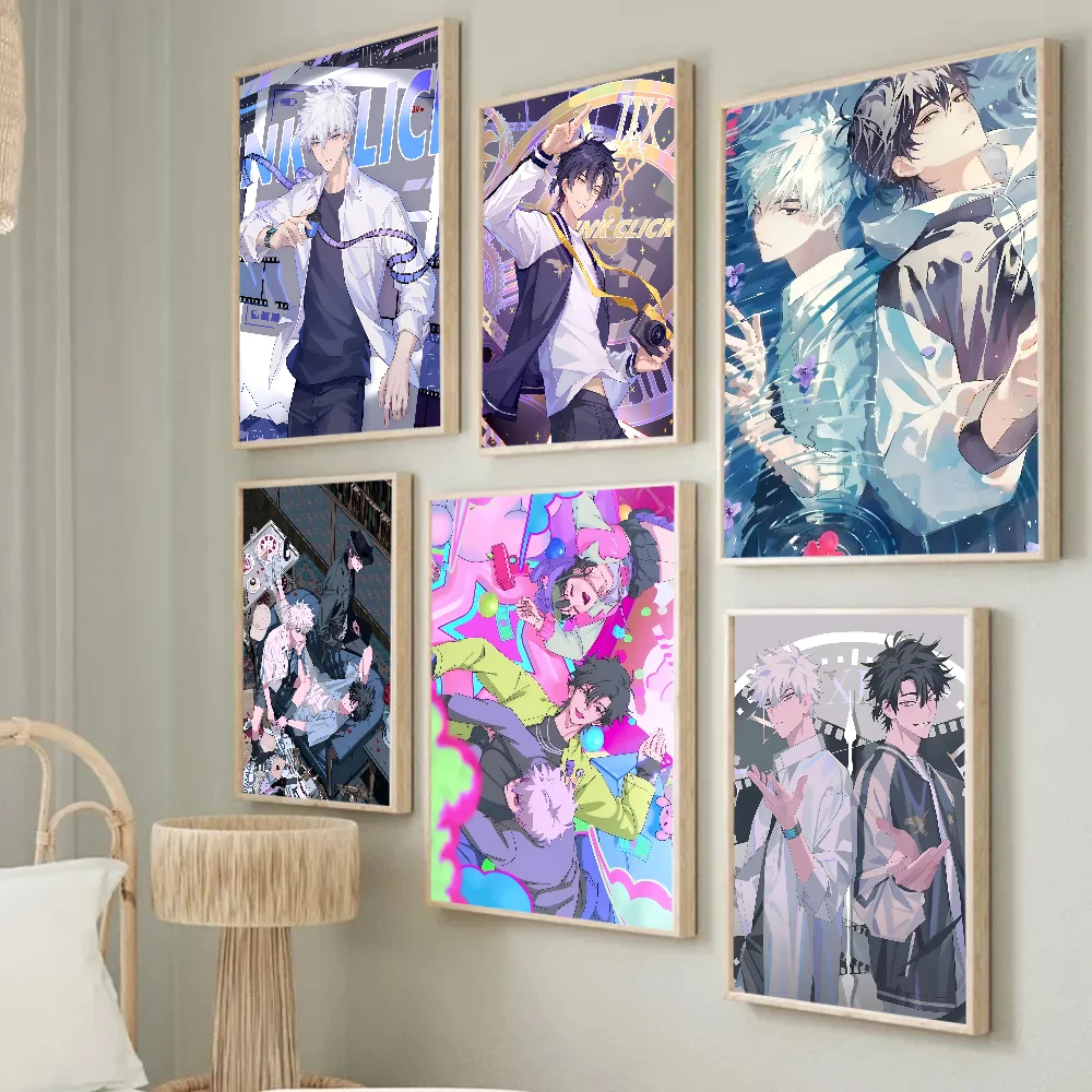 Anime Link Click Posters Stickers Living Room Bedroom Entrance Cafe Wall Art Decoration Painting