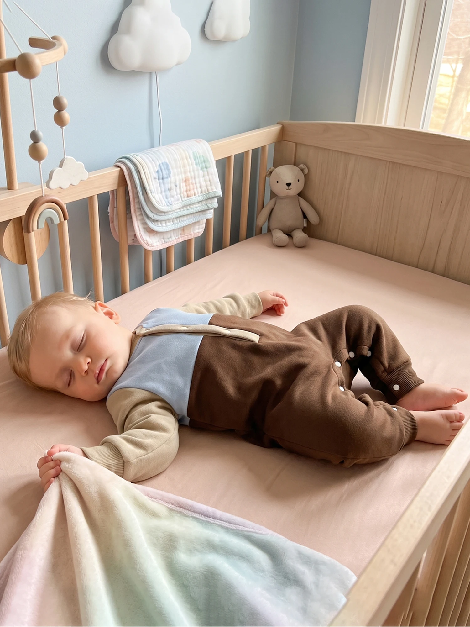 Sleeve Color Newborn Footless Color Newborn Footless Newborn-Footless Long-Sleeve Contrast Color Baby Jumpsuit Casual
