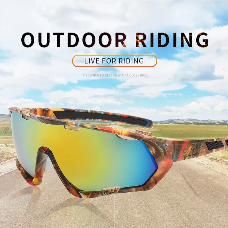 Riding Glasses Cycling Sunglasses UV400 Sports Glasses Bicycle Mountain Bike Eyewear Men\'s & Women’s Sunglasses Road Goggles