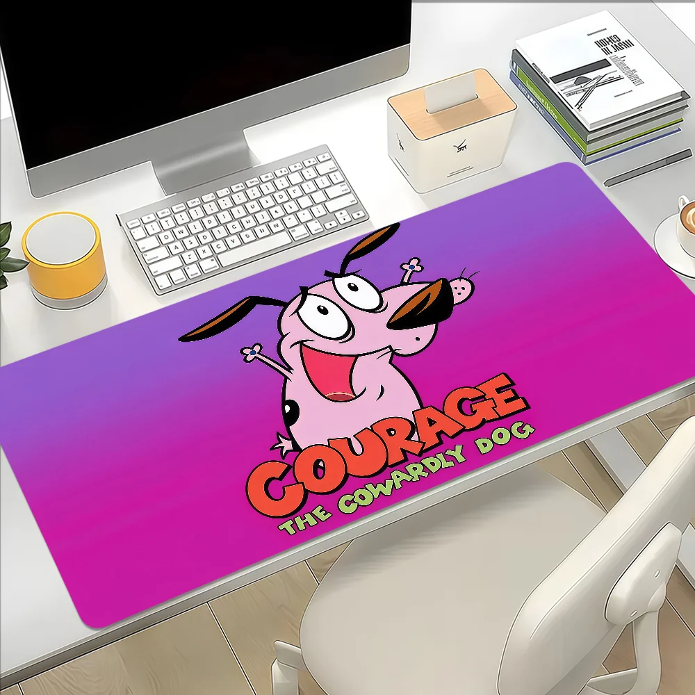 Courage The Cowardly Dog Mouse Pad Large Non-slip Lockedge Desktop Computer Desk Mat Keyboard MousePad Office Gamer Student Gift