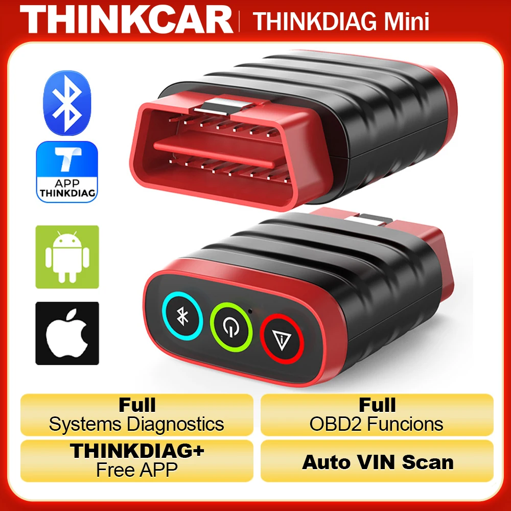 THINKCAR THINKDIAG Mini obd2 Scanner Bluetooth Tutte le auto Diagnosi completa del sistema Strumento diagnostico automatico gratuito a vita Lettura/ClearCode Error