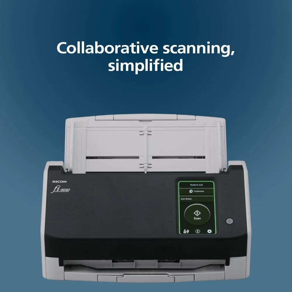 Front Office & Desktop Document, Receipt, ID Card Scanner with 50 Page Auto Feeder and PC-Less DirectScan Capability