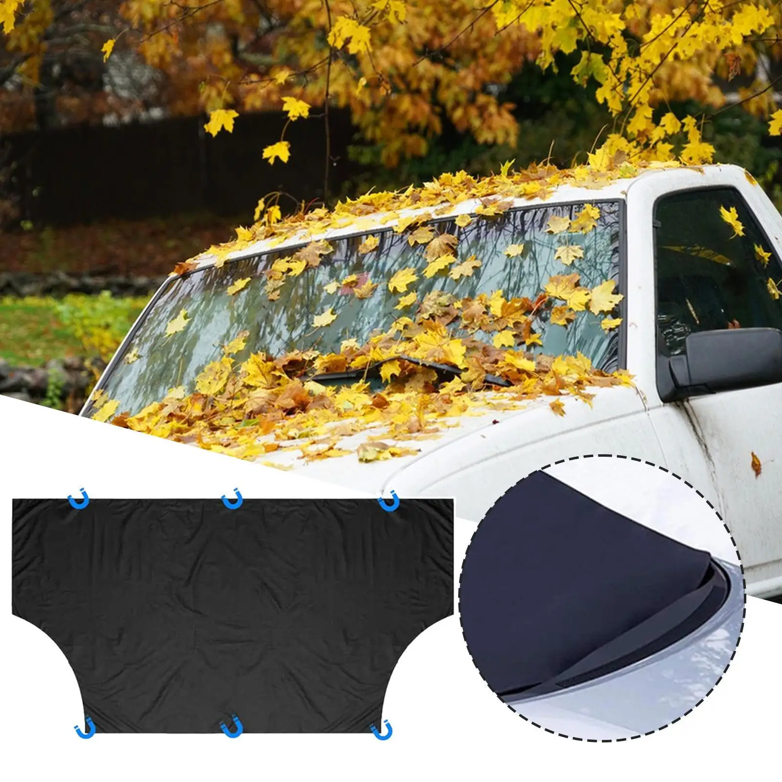 

Car Windshield Snow Cover All-Weather Waterproof Heavy Duty Auto Sunshade Winter Protectors Window Blanket For Car Trucks Pickup