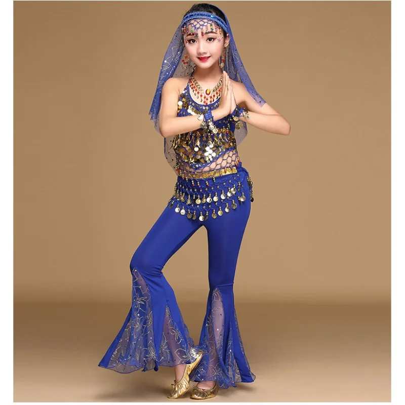 Customized Children's Oriental Indian Belly Dance Costumes Performance Costume Festival Performance Competition Set Girl