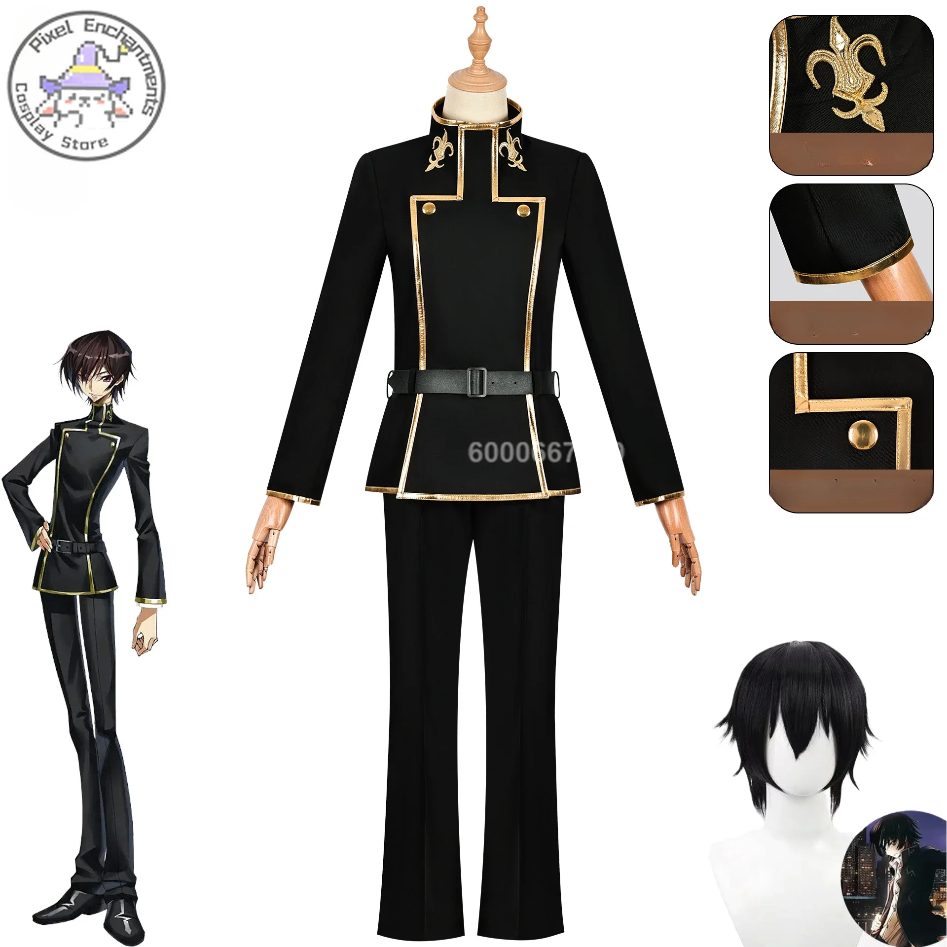 

CODE GEASS Lelouch of The Rebellion Anime Lelouch Lamperouge Cosplay Costume Accessories Halloween Christmas Carnival Uniform