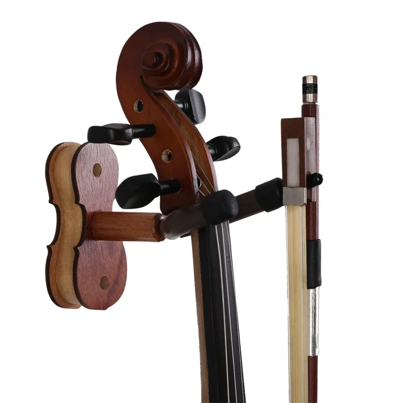 High Quality Violin & Viola Hanger Hook with Bow Holder for Home & Studio Wall Mount Use Made of Hardwood 2024