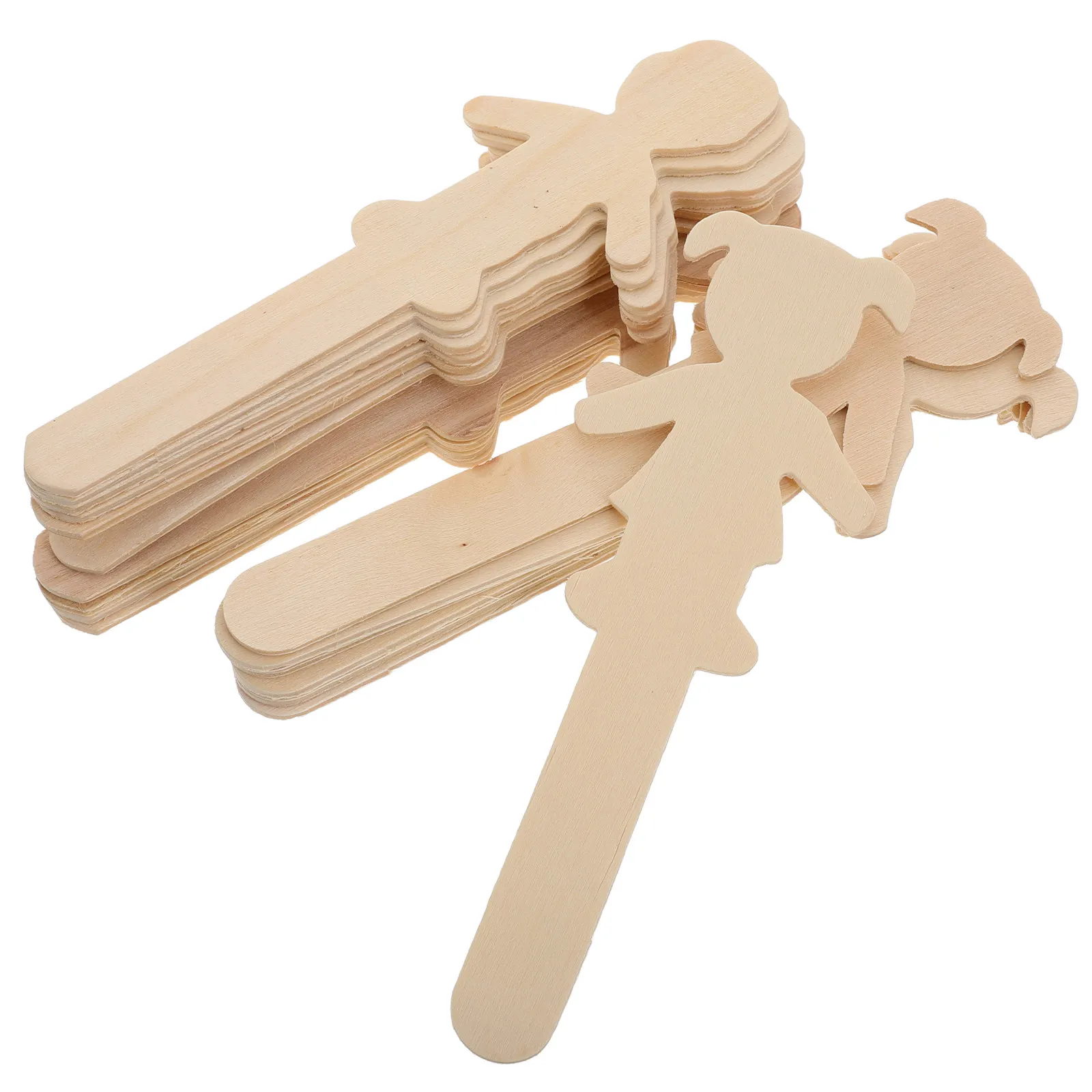40Pcs Wooden Craft Tags For Kids Room Decoration Christmas Decorations Girl Cutouts Blank Slices Unfinished