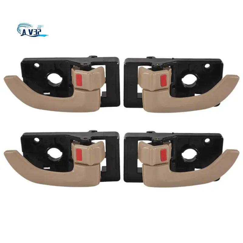 

AV32-4PCS Car Interior Door Handle Left Right Inside Door Handle Replacement Set For Hyundai Tucson 2005-2009 Beige