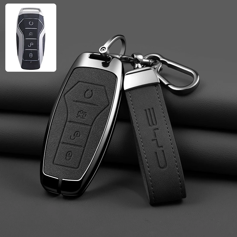 

Car Key Cover Keyless Case Interior Accessory Fob For BYD Song Plus Atto 3 Han EV Yuan Tang DM 2018 Qin Seal Dolphin E2 Keychain