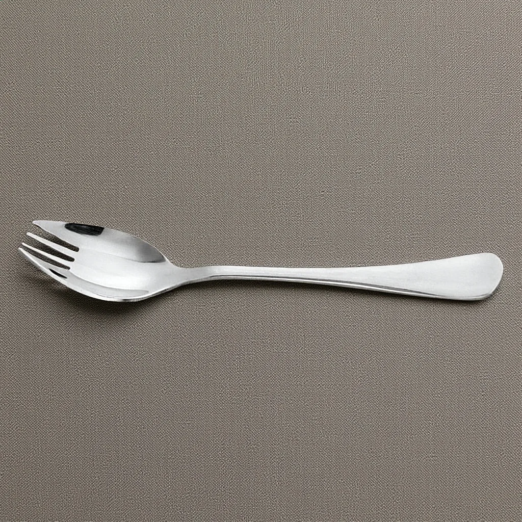 المحمولة الفولاذ المقاوم للصدأ سبوركس ثنائي الغرض شوكة ملعقة نزهة سلطة سبورك المعكرونة الفورية الاستخدام المنزلي سلطة سبوركس