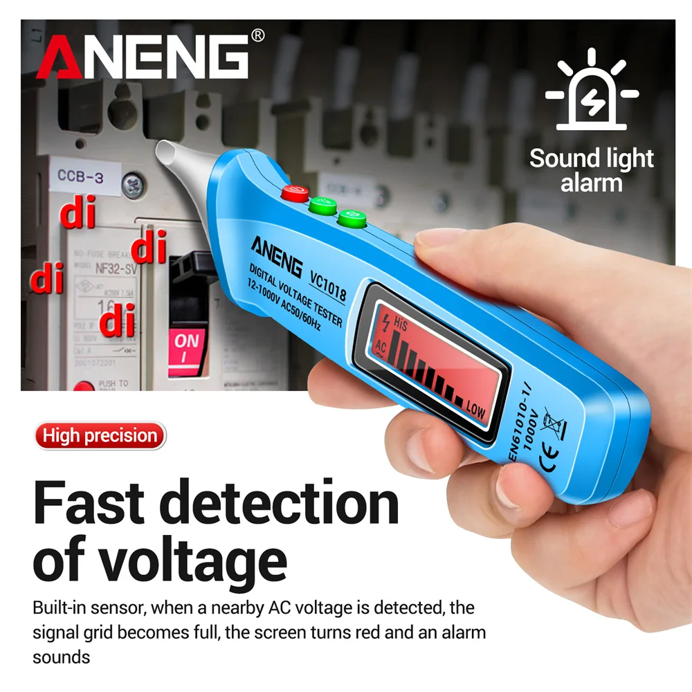 ANENG VC1017/VC1018 Electric Sensor Tester Pen AC Voltage Meter Smart NCV Sensor Tester Pen Buzzer Detector For Electric Tools
