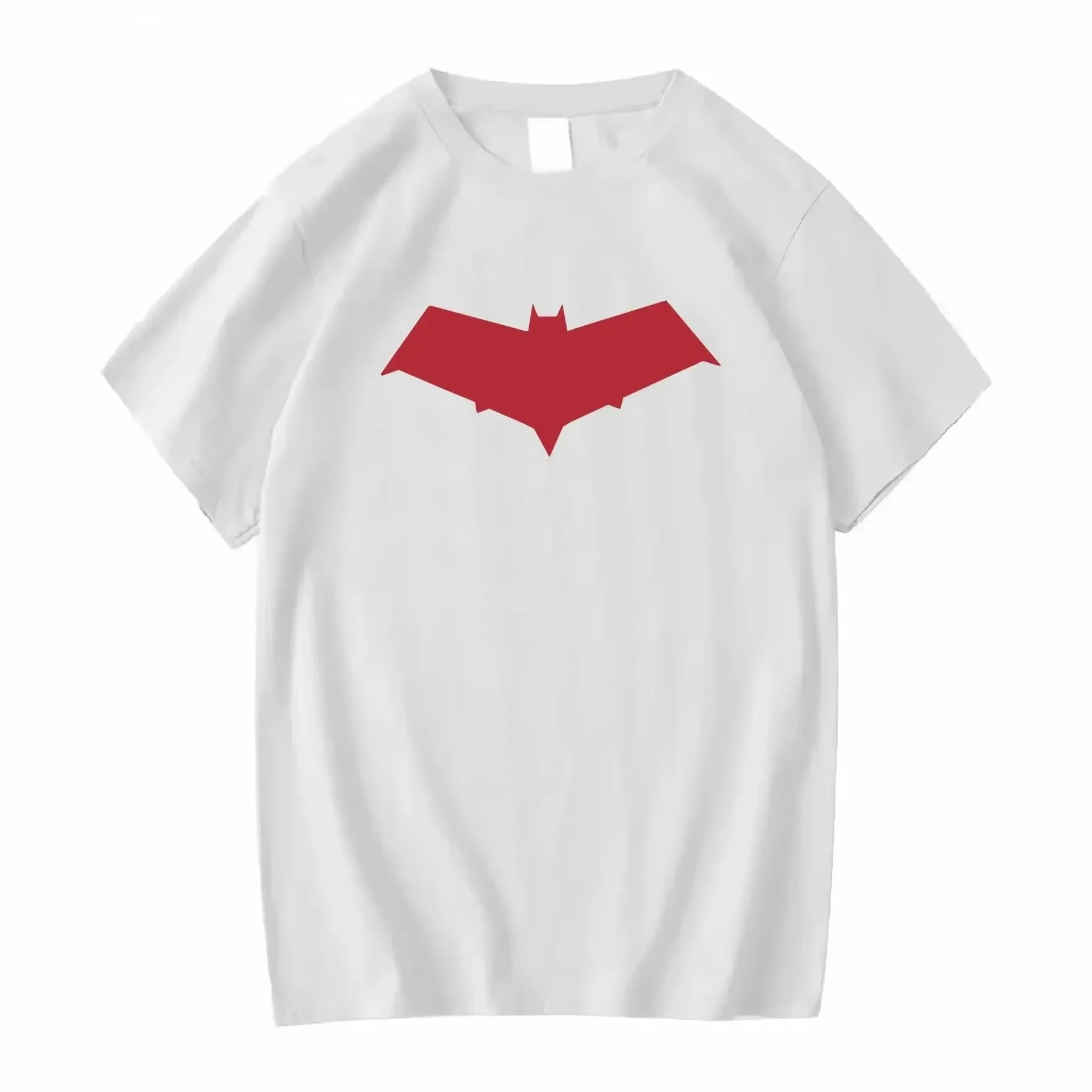 2026New Red Hood Symbol Jason Todd Vintage Printed T-shirt Men Women Cotton Casual Short-sleeved Shirt