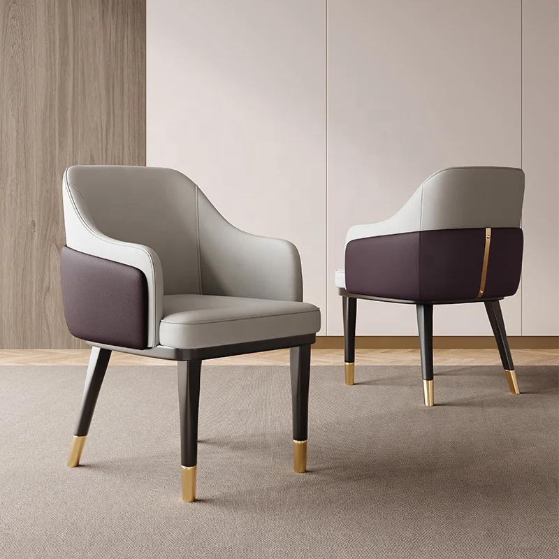 High Quality Modern Luxury Dining Chairs for Restaurant Hotel Cafe & Banquet | Leather & Wooden Metal Frame Kitchen Design Chair
