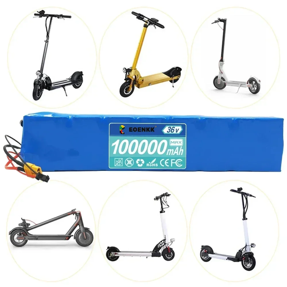 EOENKK 36V 100000mAh 36V electric scooter battery pack 18650 lithium 10S3P 36VM365 electric scooter 36V battery scooter