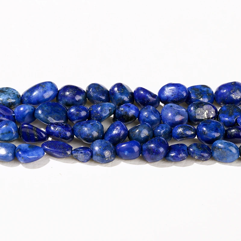 6-8mm Natural Stone Lapis Lazuli Irregular Beads Loose Spacer Nuggest Minerals Bead for Jewelry Making Diy Necklace Bracelet 15