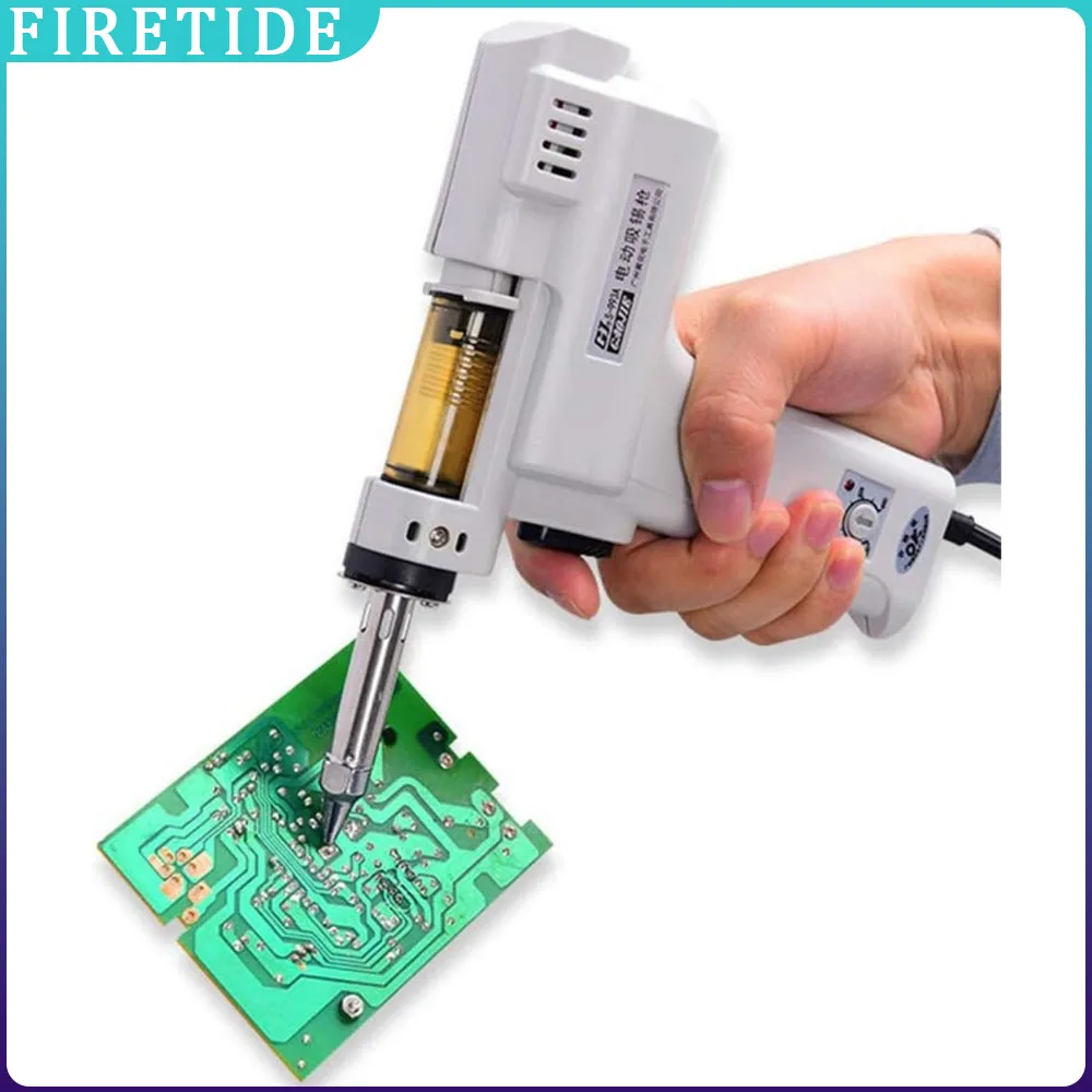 S-993A مسدس إزالة لحام كهربائي أحادي المضخة مصاصة لحام كهربائية 110 فولت/100 وات، مع حامل) فوهة شفط 1.0 مم