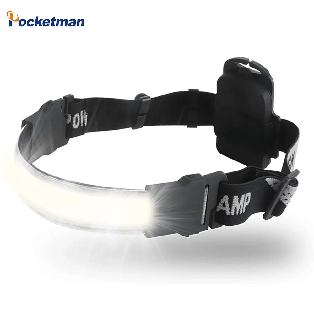 Halo Headband Light Strip Headlamp Wide-Beam 210° Angle COB  Lightweight Headband Light for Camping Hiking Light