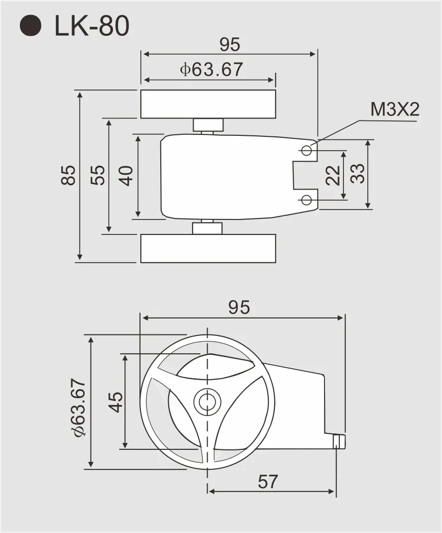 مستشعر طول العجلة LK-80-1 لعداد العدادات مقاوم للاهتراء في الاتجاه الأمامي والخلفي