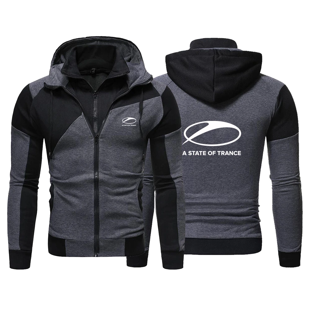 Armin Van Buuren A State Of Trance men's multi-color striped hooded sweatshirt is suitable for spring and autumn hoodies jacket