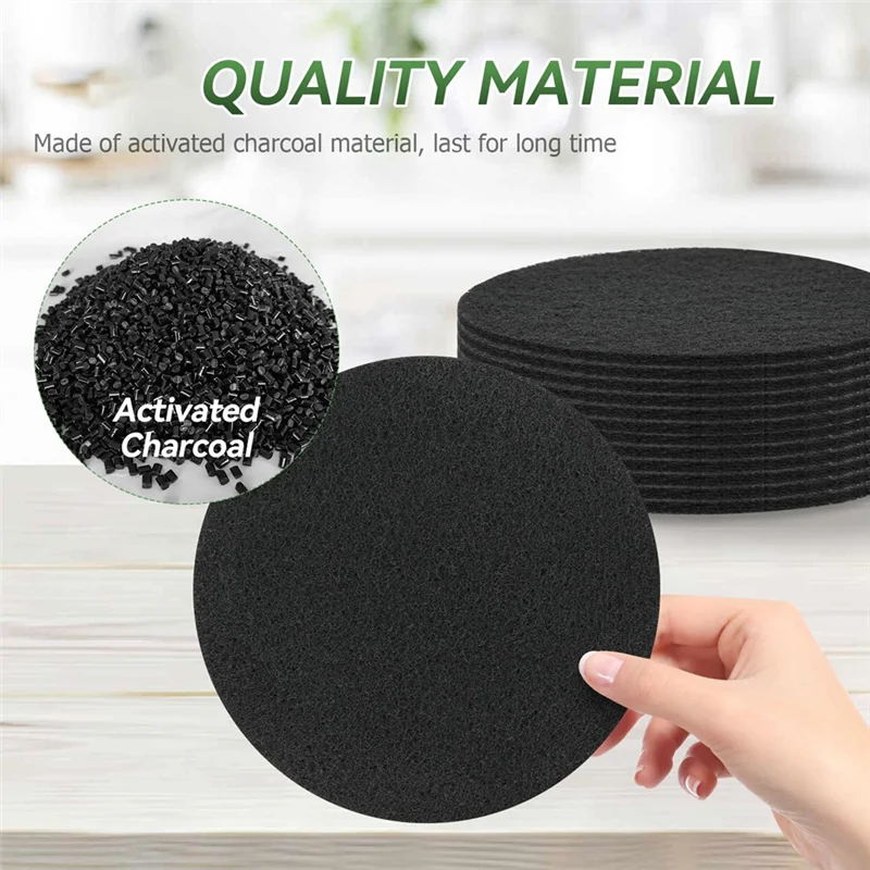 AB51 Compost Bin Filter, 6.7 Inch Filters For Kitchen Compost Bucket Home Countertop Compost Pail Relpacement Filter,12 Pack