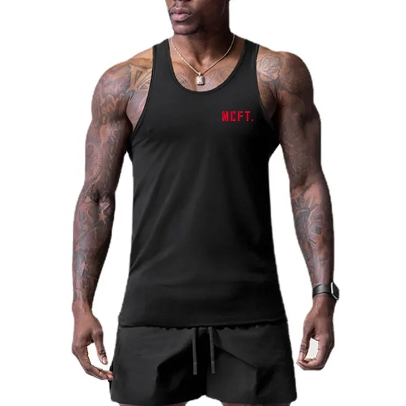 Brand Mens Fitness Muscle Tank Top Quick Dry Clothing Gym Work Mesh Vest TShirt Slim O-Neck Sleeveless Singlets