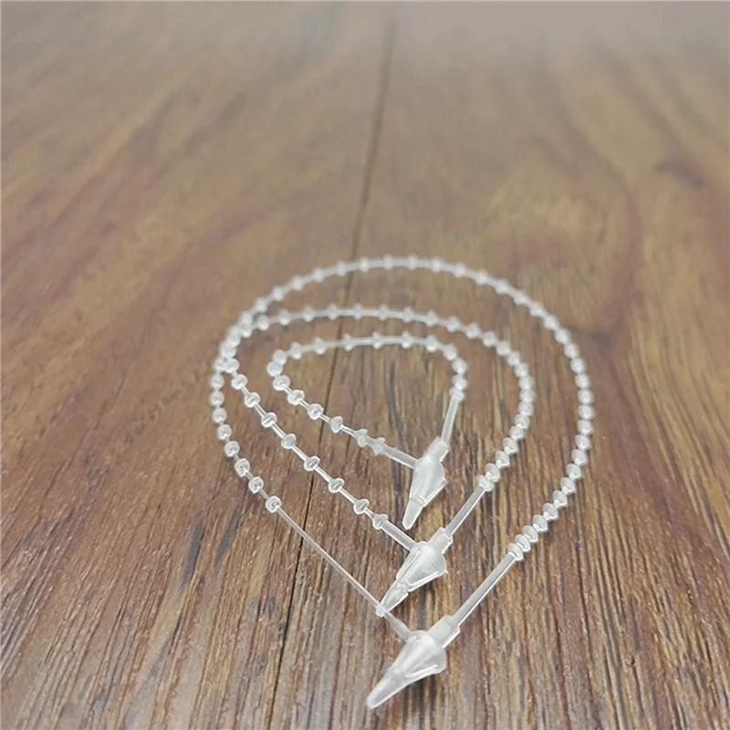 

ABMR-Plastic Packing Fasten String Cable Cord Loop Tie 18Cm 4000Pcs Transparent Color