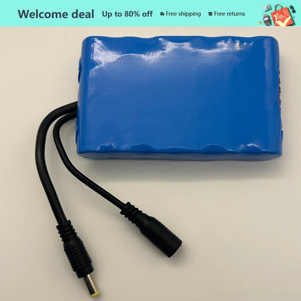 

Original NeW 12V Portable 60000mah Capacity Super Battery Rechargeable Lithium Ion Battery Pack DC 12.6v 50Ah CCTV Cam Monitor +