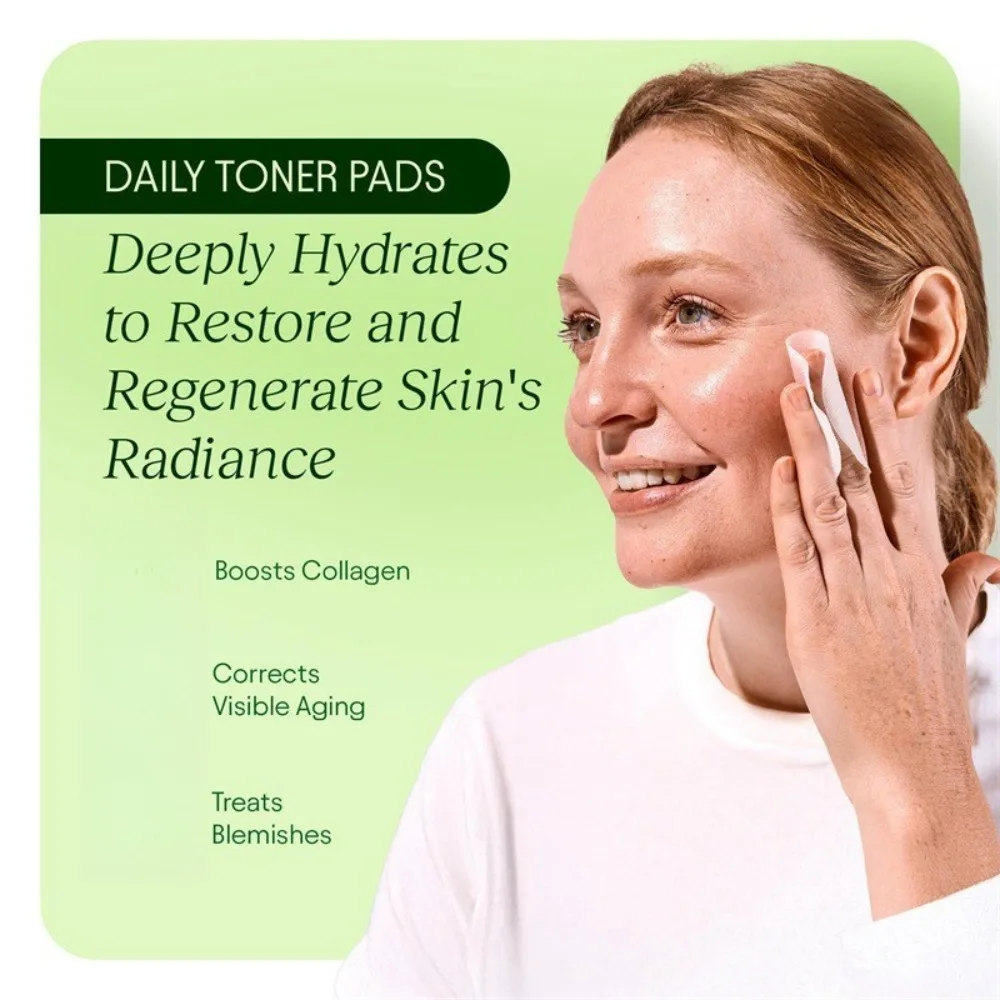 

100pcs/1 box Moisturizing Gotu Kola Extract Facial Cotton Pads Brightening Acne Blackheads Removal Centella Cleansing Pads