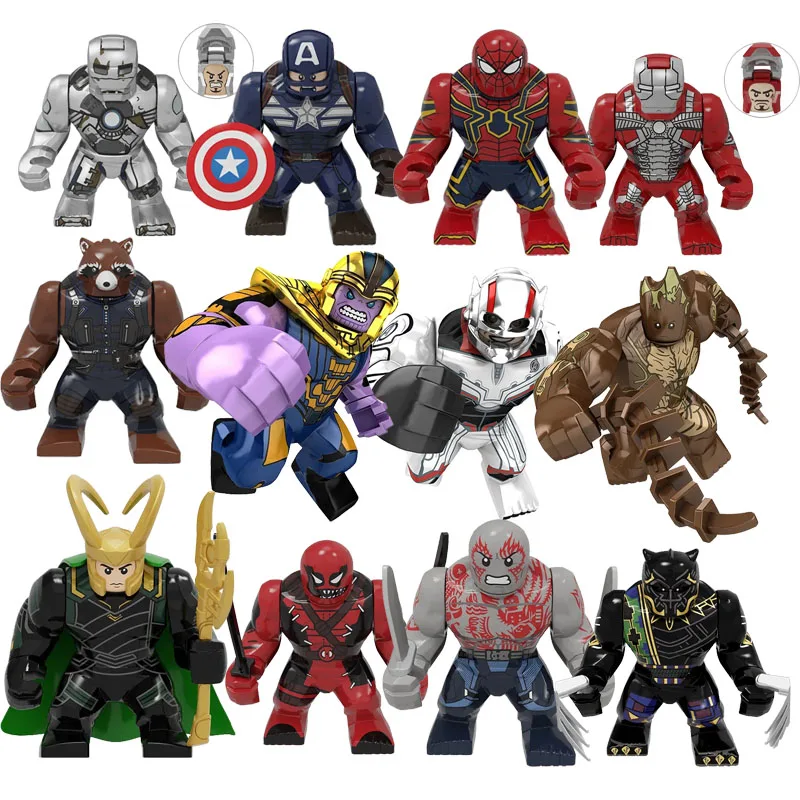 Marvel Anime Figure Mini Block Toy Marvel Superhero Spider Man Assembly Block DIY Handmade Toy Children's Birthday Gift