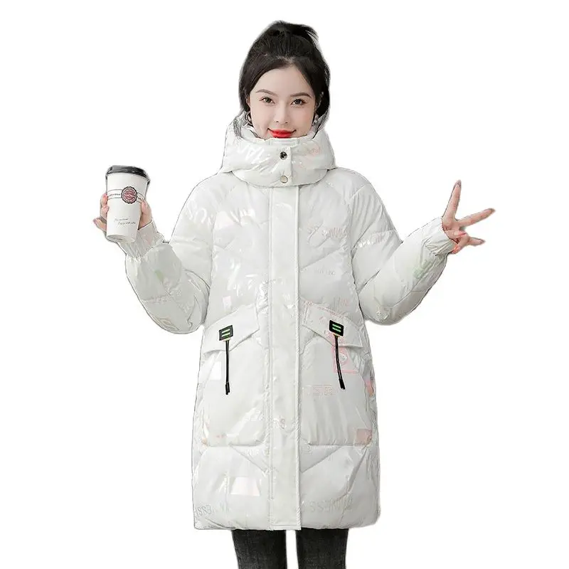 Thời Trang Mới Cotton Nữ Đệm Áo Khoác Mùa Đông Cao Cấp Nhiều Màu Sắc Tươi Sáng Parkas Mũ Trùm Cổ Áo Đứng Ấm Nữ Áo Khoác Nữ