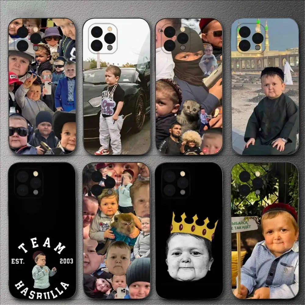 

Funny H-Hasbulla Phone Case For iPhone 16,15,14,13,12,11,XS,XR,X,8,7,Pro,Max,Plus,mini Silicone Black Cover