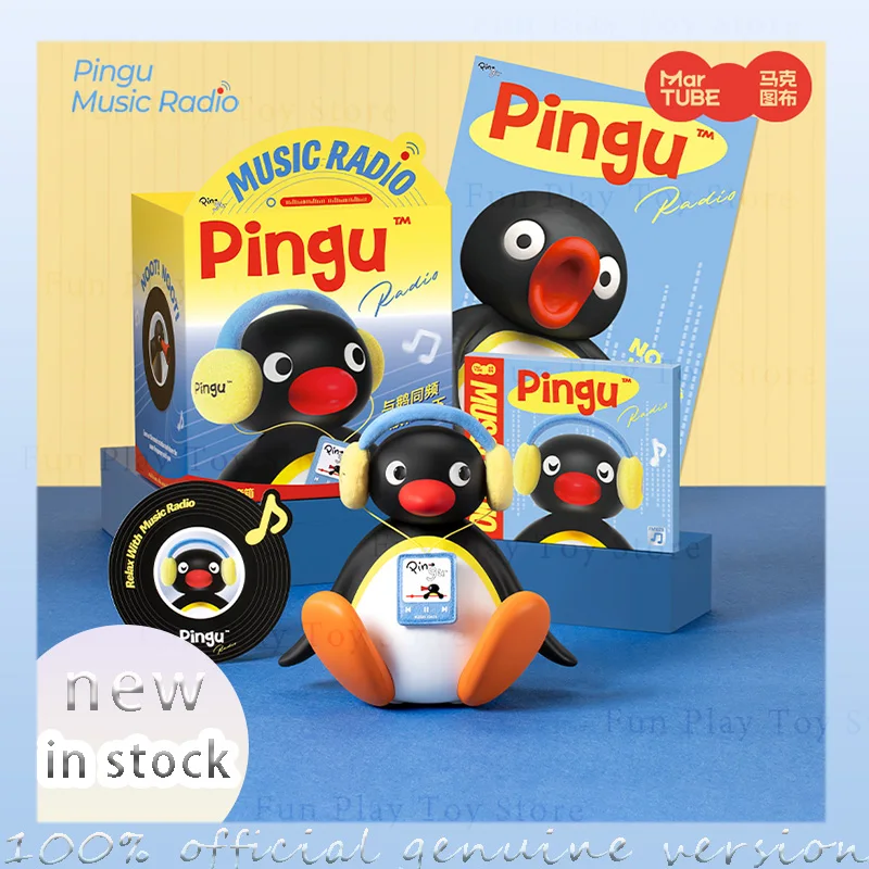 

Marktu Penguin Listening to Music Shaking Head Big Baby Speaker Portable Mini Speaker Bluetooth Birthday Gift