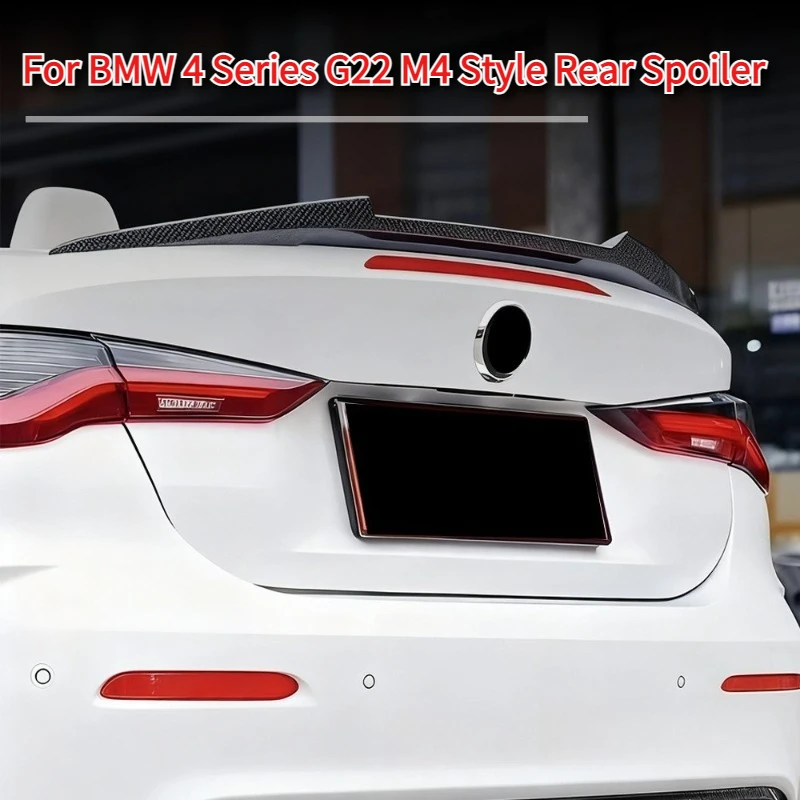 

M4 Style Rear Spoiler Bodykits Rear Trunk Tail Wing for BMW 4 Series G22 Bright Black/carbon Look Rear Spoiler Wing Accessories