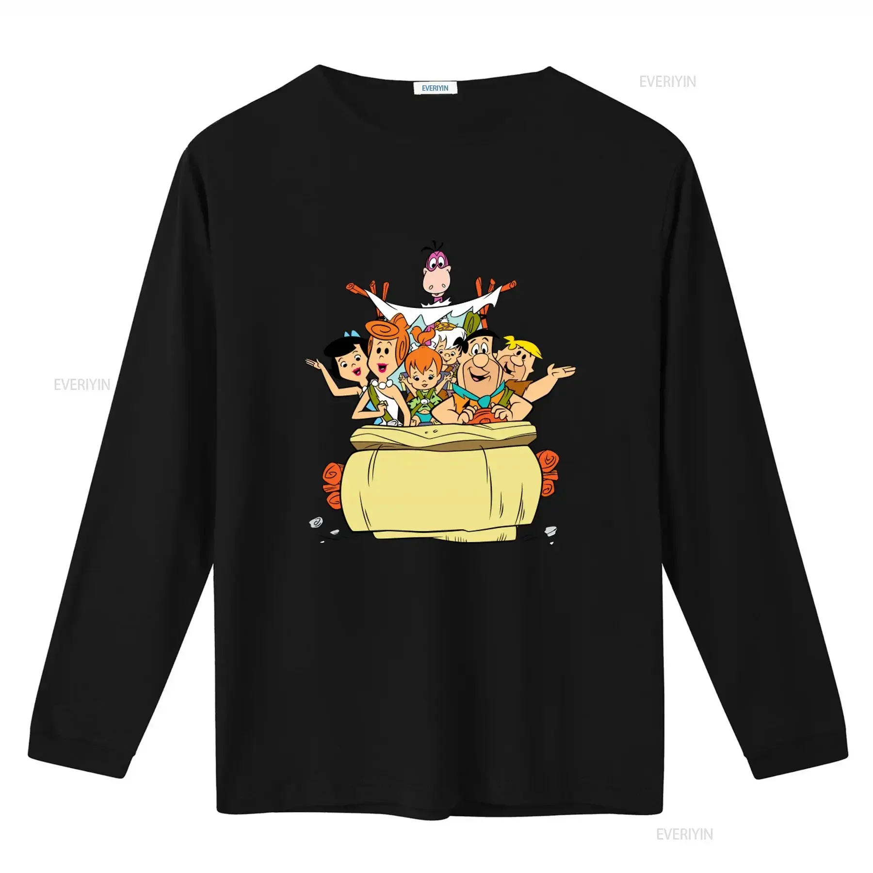 1995 Vintage Flinstones Cartoon Promo T Shirt Sz Large by Hannah Barbera vintage Washed graphic homme Versatile streetwear