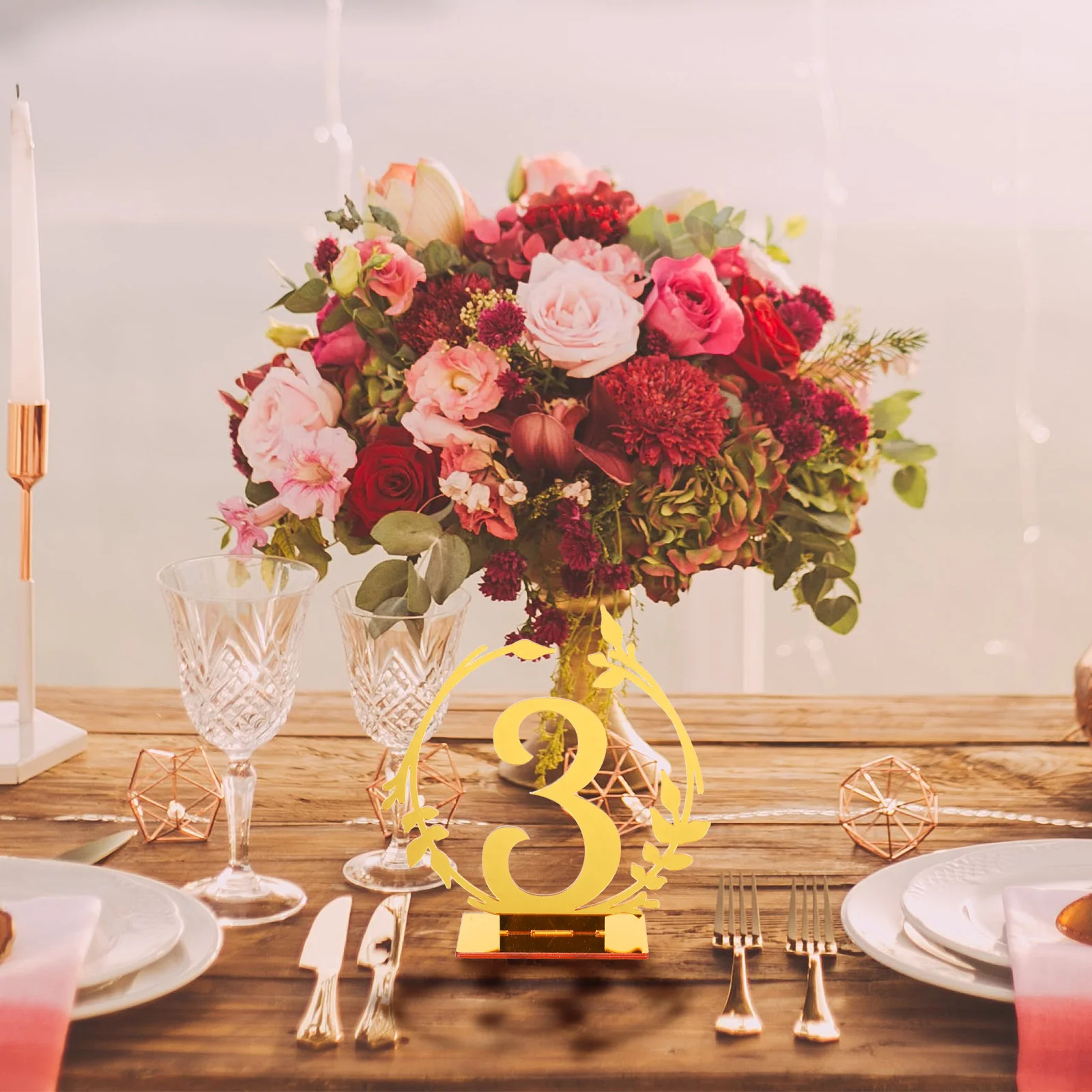 

10Pcs Acrylic Table Numbers Wedding Reserved Signs for Banquet Restaurant Party Practical Decor Acrylic Table Numbers