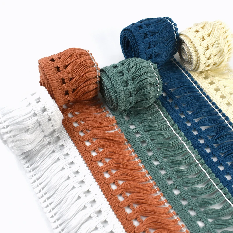 

5/10/20/25Yards 5cm Polyester Tassel Fringes for Sewing Curtain Decor Lace Trim Dance Dress Sofa Trim DIY Home Textile Materials