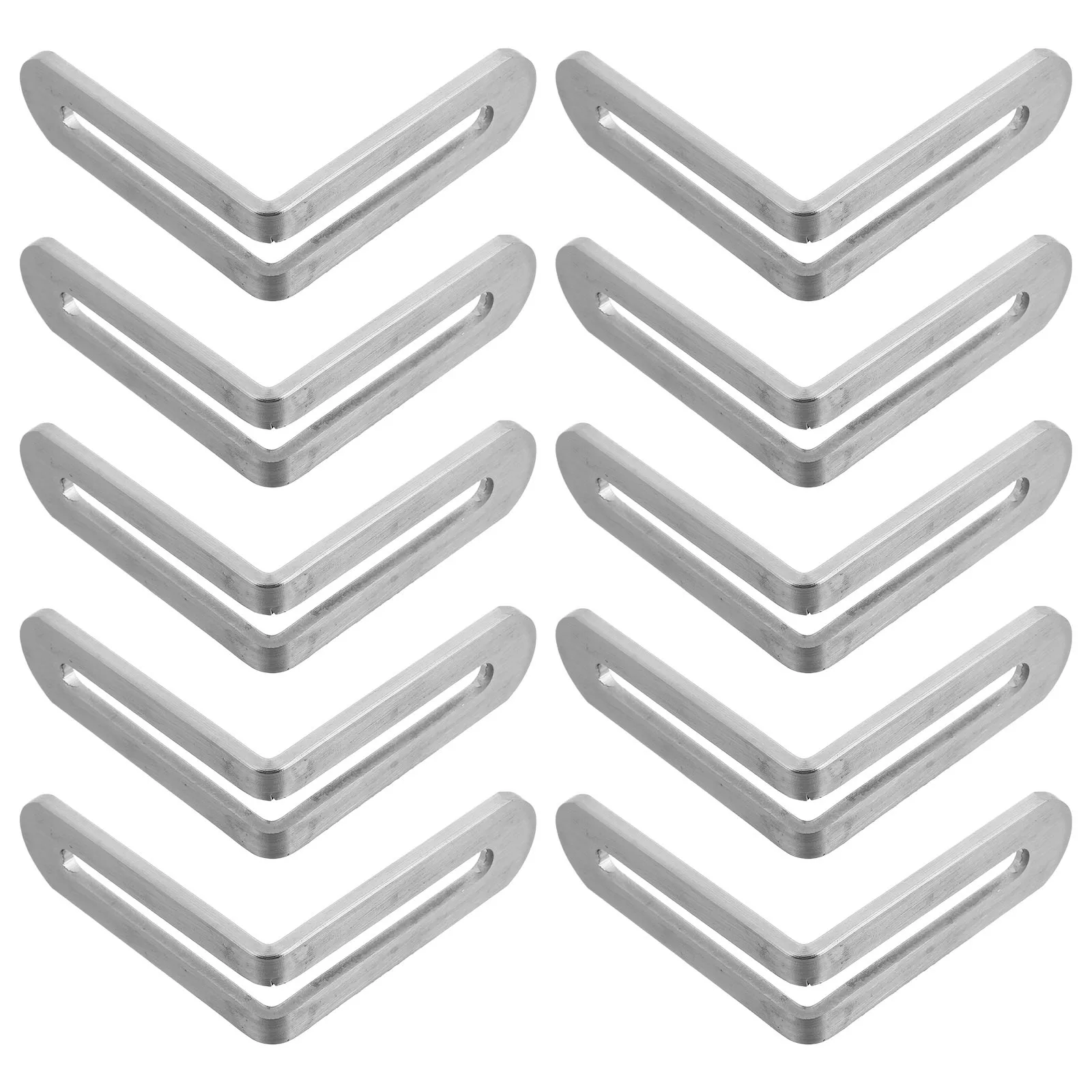 

10Pcs Heavy Duty Stainless Steel Adjustable L-Shaped Corner Braces for Shelves Cabinets Furniture Wood Support Brackets Hardware