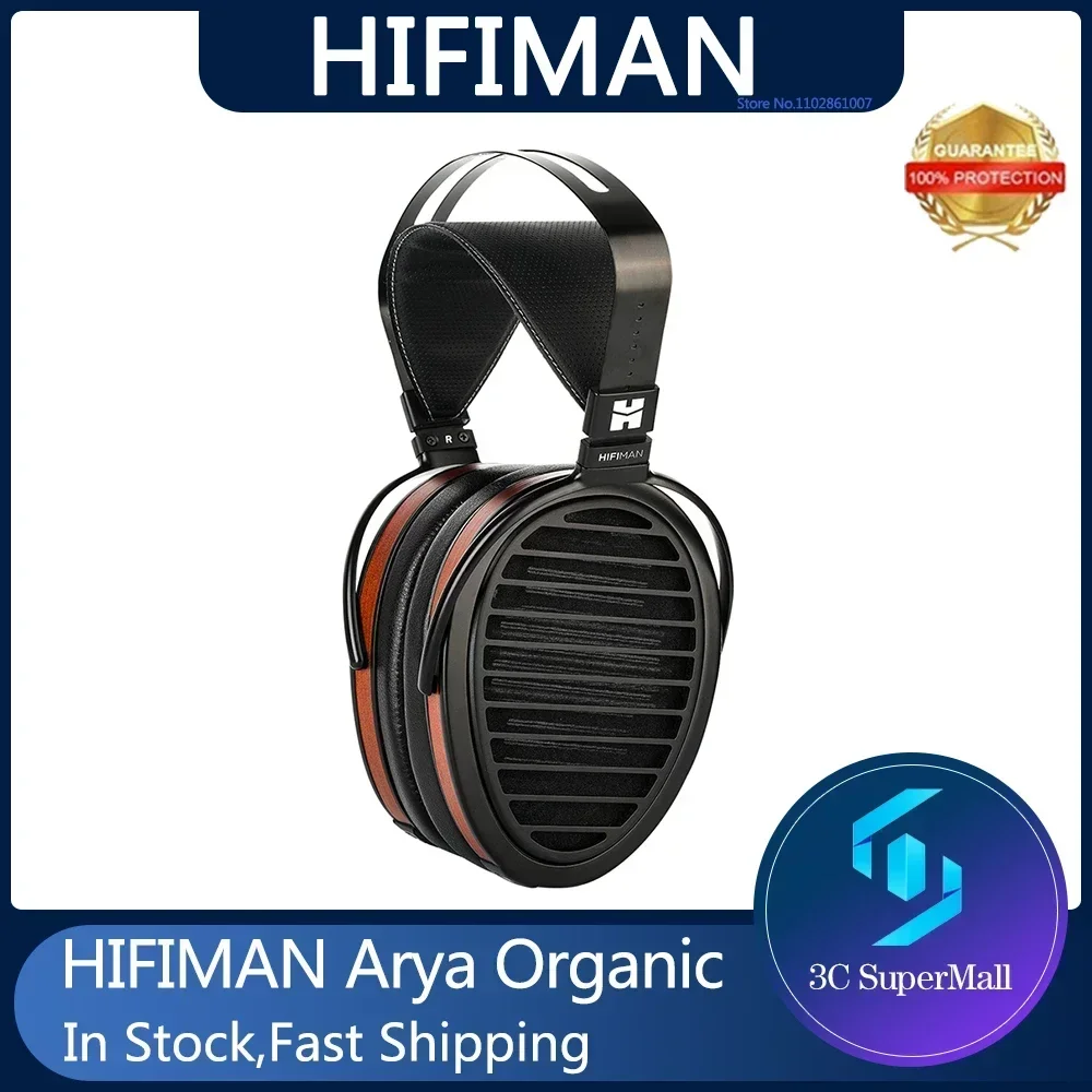 HIFIMAN Arya Organic Full-Size Open-Back Planar Magnetic Headphones with Stealth Magnets for Audiophiles, Home & Studio