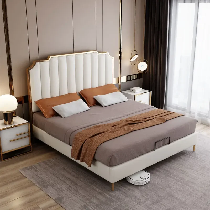 

Modern Whitr European Double Bed Royal High End Modern Frame Double Bed Kids Girl Letti Matrimoniali Furniture For Bedroom