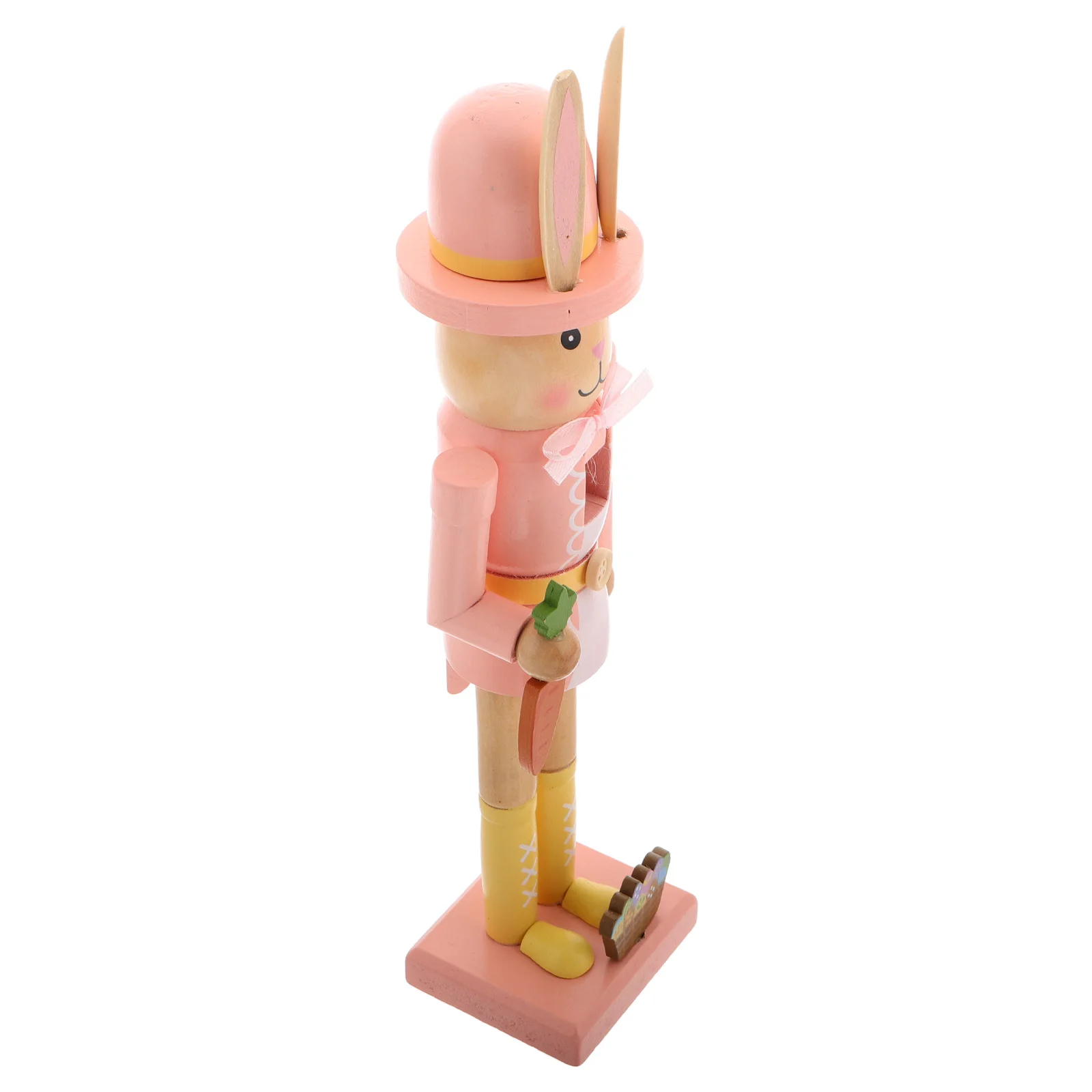 

Nutcracker Ornaments Easter Bunny Figures Table Decoration Decorate Collectibles Statue Cute s Wooden Spring