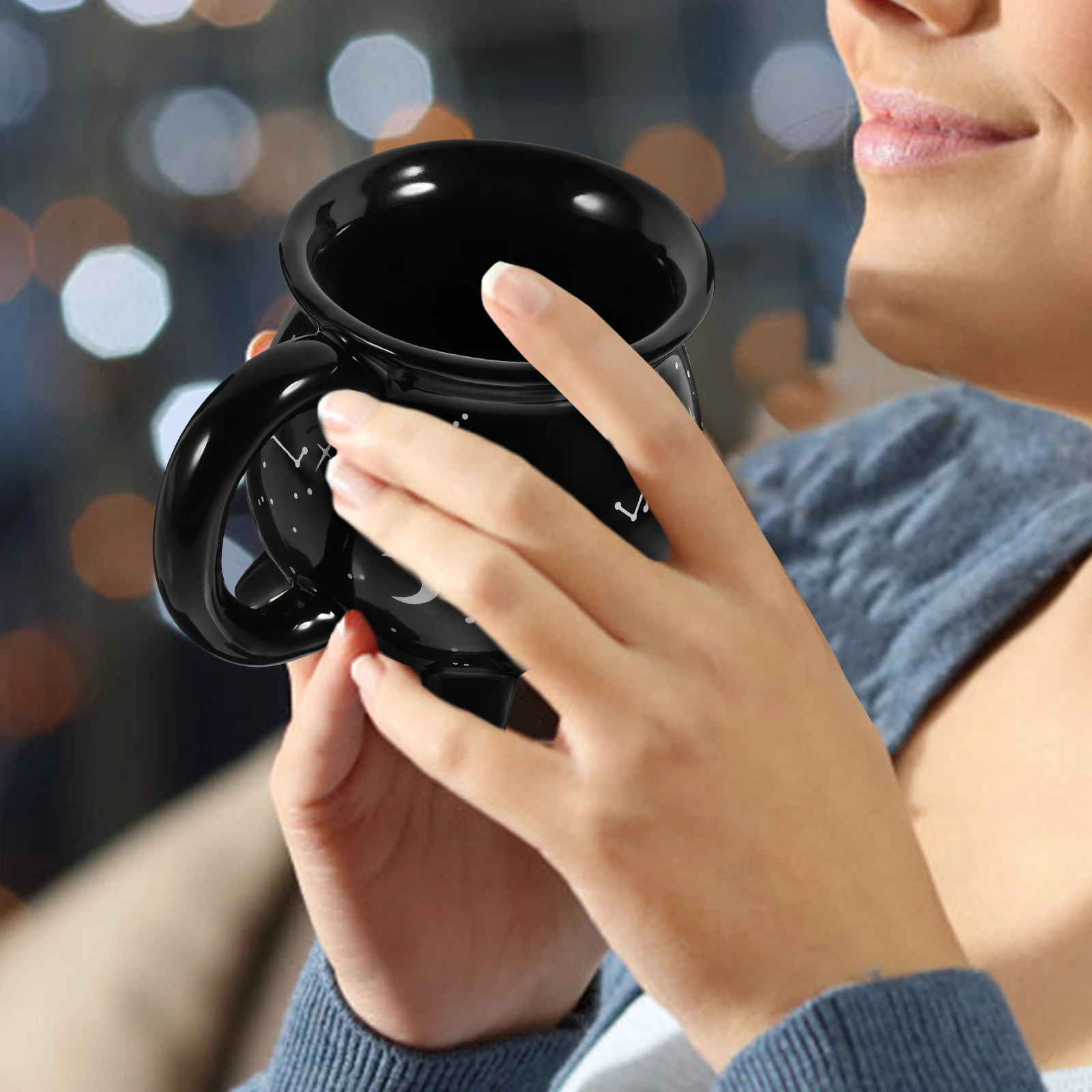 

Witch Cup Coffee Mugs Novelty Ceramic Cauldron Drinking Unique Horror Halloween Cups for Drinks with Cover