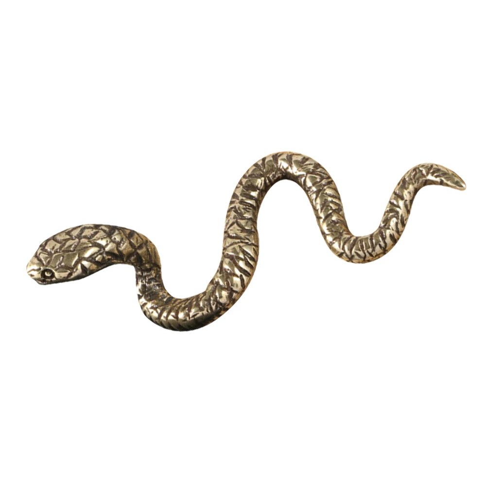 

Exquisite Brass Figurine Zodiac Snake Decor Vintage Home Decoration
