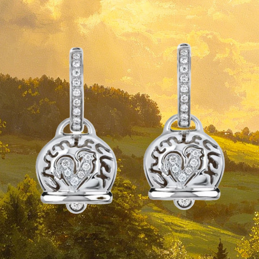 

Элитные серьги Chanteclers 2026 из серебра 925 пробы с позолотой, блестящие, стильные украшения для ушей