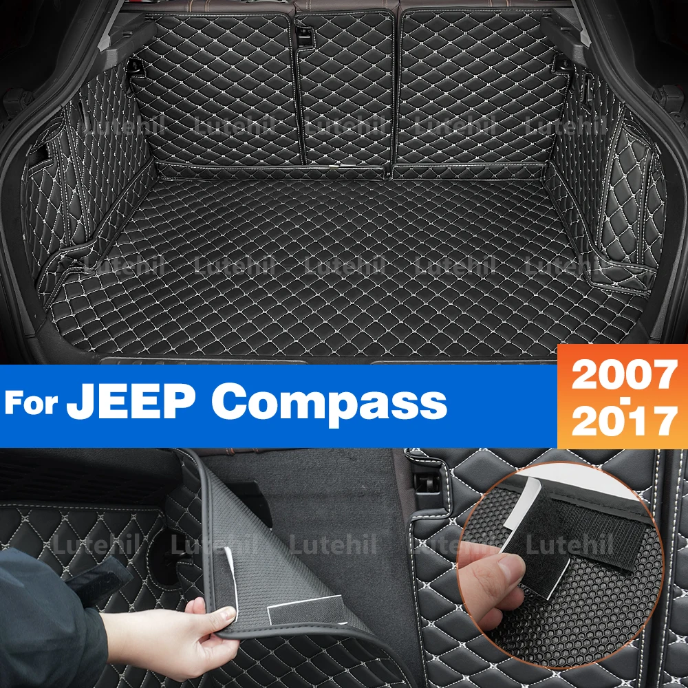 

For JEEP Compass 2007-2017 16 15 14 13 12 11 10 09 08 Auto Full Coverage Trunk Mat Car Cargo Liner Interior Accessories
