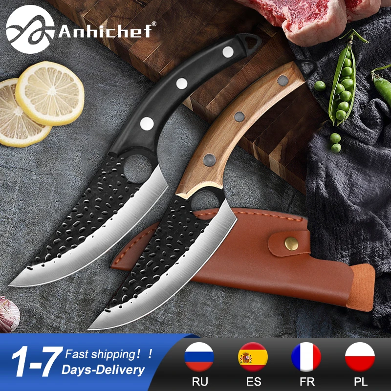 Kitchen Knife Handmade Forged Boning Knife Meat Cleaver Butcher Fish Chef Knife Stainless Steel Machete For Kitchen