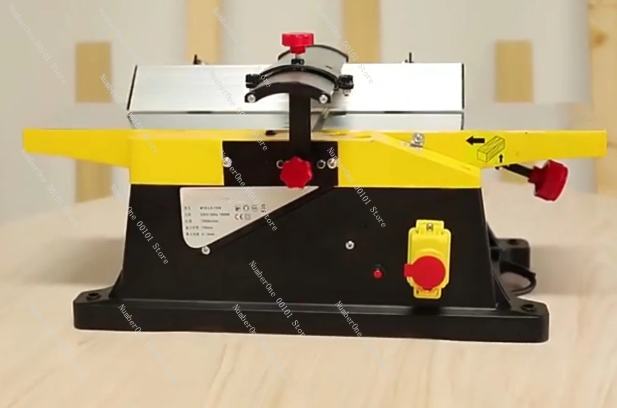 6-Inch Electric Wood Planer, Benchtop Thickness Planer for Woodworking, Small Household Power Tool with Adjustable Depth