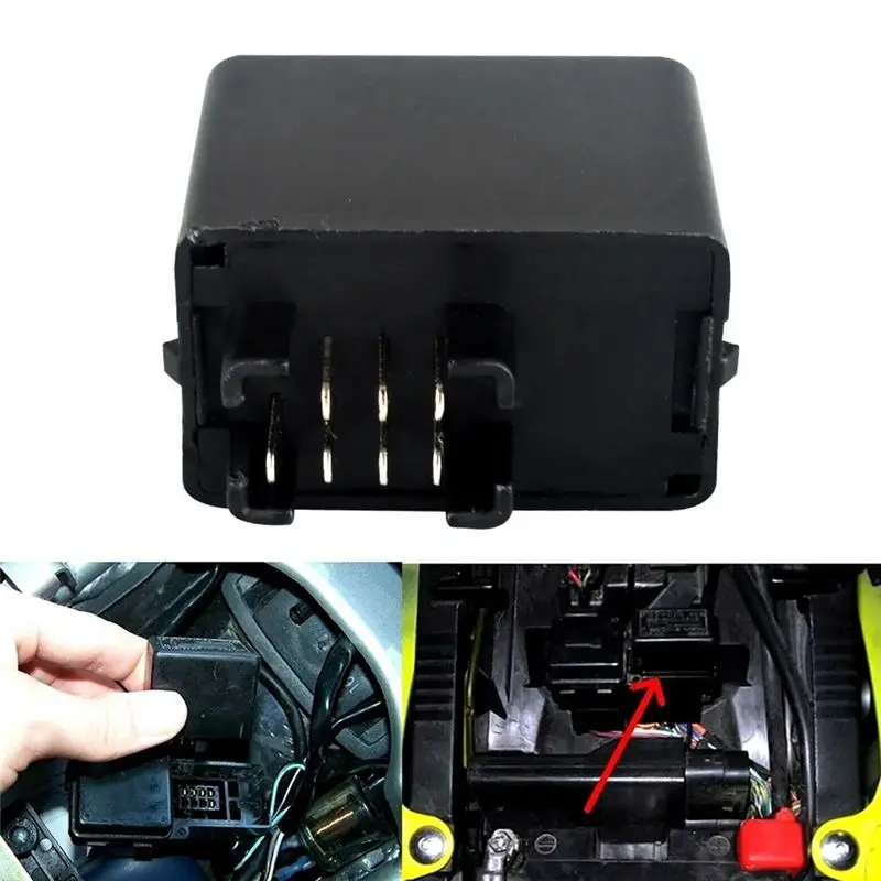 Stable-For GSXR SV DL Light Turn Signal Flash Controller 7 Pin LED Flasher Relay 38610-03F00, 38610-05H00, FE249JR