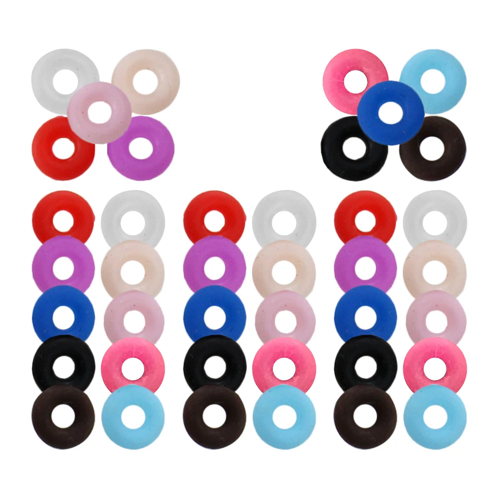 

100 Pcs Anti-slip Rubber Ring Bracelet Stopper Beads for Bracelets Jewelry Making Anti-s Rings Findings Accessories