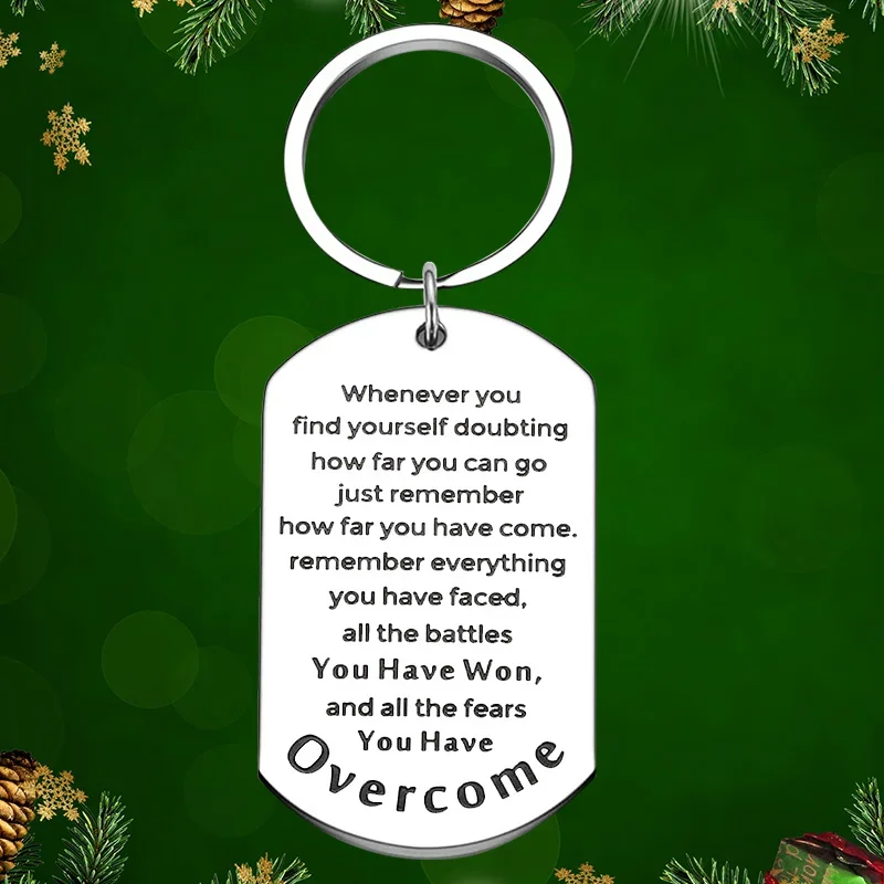 Motivational Recovery Gifts Keychain Pendant Sobriety Sympathy Key Chains Whenever You Find Yourself Doubting